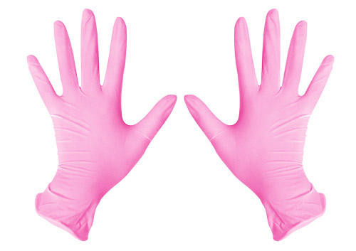 Gloves Nitril Pink M 100pcs