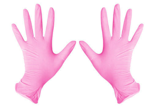 Перчатки Nitril Pink M 100шт.