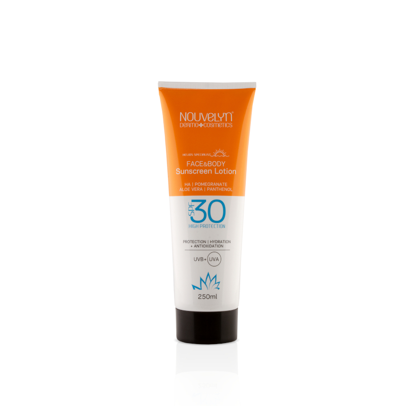 NOUVELYN СОЛНЦЕЗАЩИТНЫЙ КРЕМ ДЛЯ ЛИЦА И ТЕЛА 30 SPF-ВЫСОКАЯ ЗАЩИТА